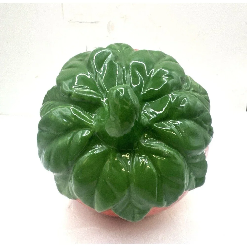 Ceramic Strawberry Shaped spoon Jar Fruit Kitchen Decor